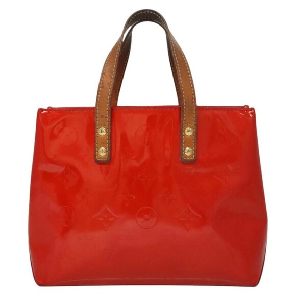 Louis Vuitton Handbags - LOUIS VUITTON Monogram Vernis Reade PM Hand Bag Red Rouge M91088 LV Auth BA1023